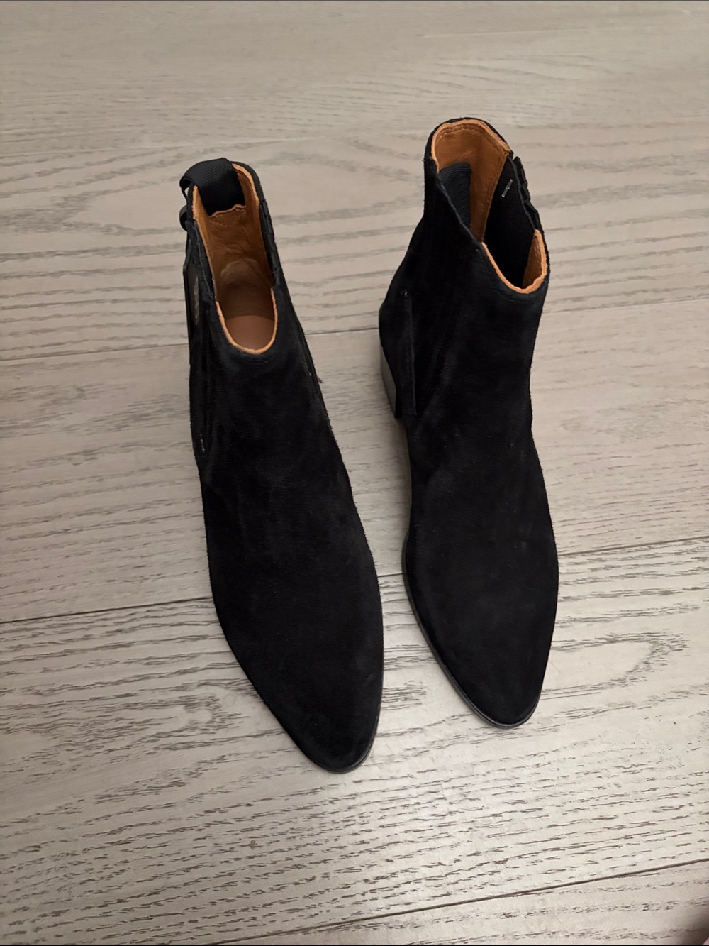 rag & bone Rover Black Suede Pointed Ankle Booties 36